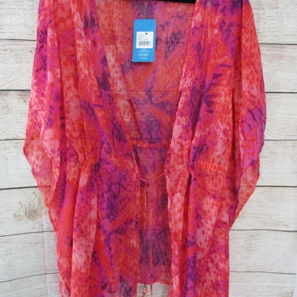 Hawaiian Tropic Hot Coral Swimsuit Cover Up - Picture 3 of 10